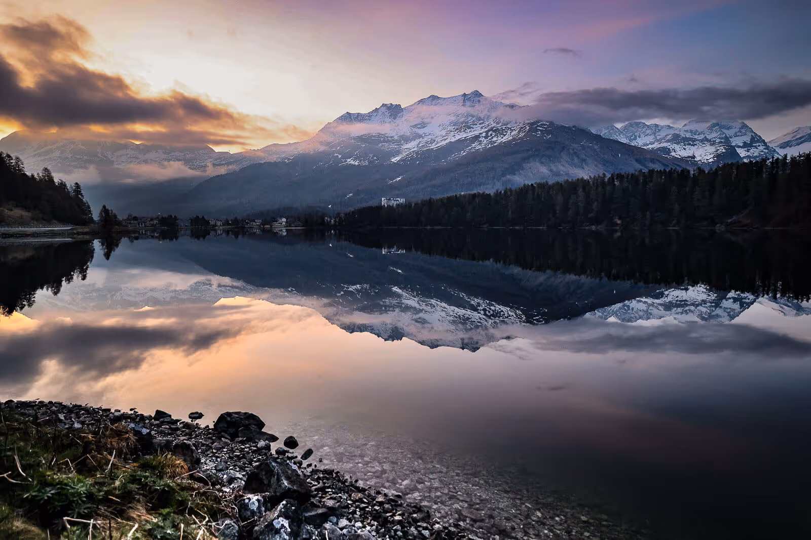 Silsersee Sonnenaufgang