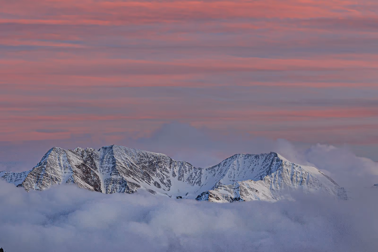 Berggipfel Abendrot