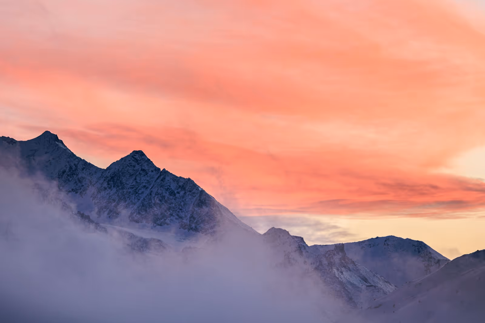 Berggipfel Abendrot