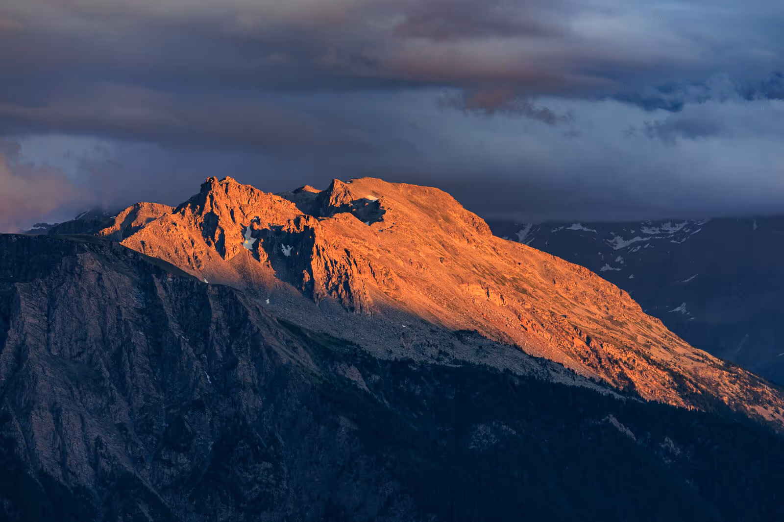 Berggipfel Abendrot